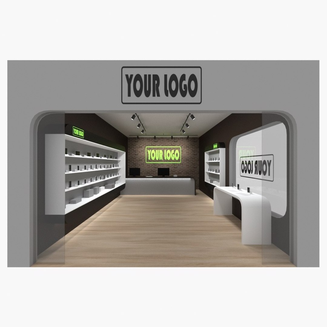 Mobile phone shop indoor layout mobile phone showcase booth design furniture for sale