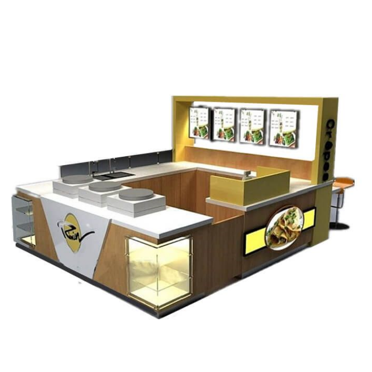 Custom mall food kiosk Waffle kiosk Ice Cream kiosk idea design for sale