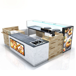 Custom mall food kiosk Waffle kiosk Ice Cream kiosk idea design for sale