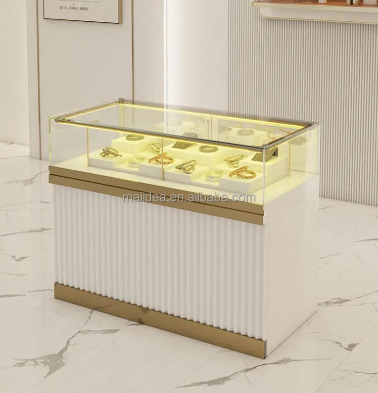 Jewelry shop accessories Modern jewelry showcase Display glass display cases for sale