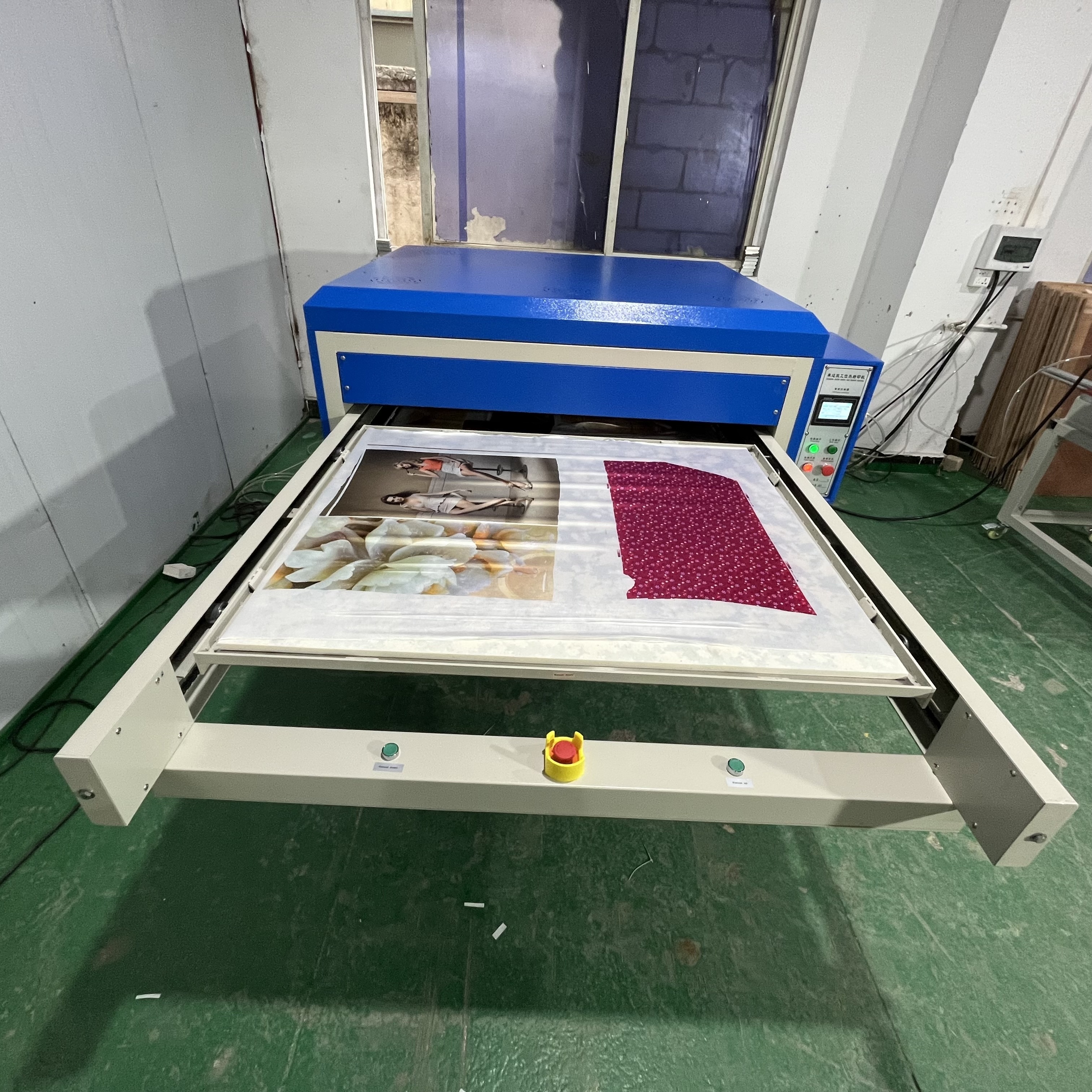 39*47 High Pressure Pneumatic Auto Double Working Stations Large Format Sublimation Heat Press T- Shirt Printing Machine Garment