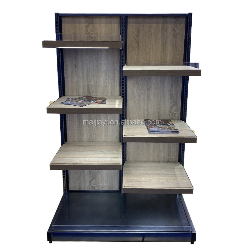 New Design Supermarket Shelves Wooden Metal Display Racks