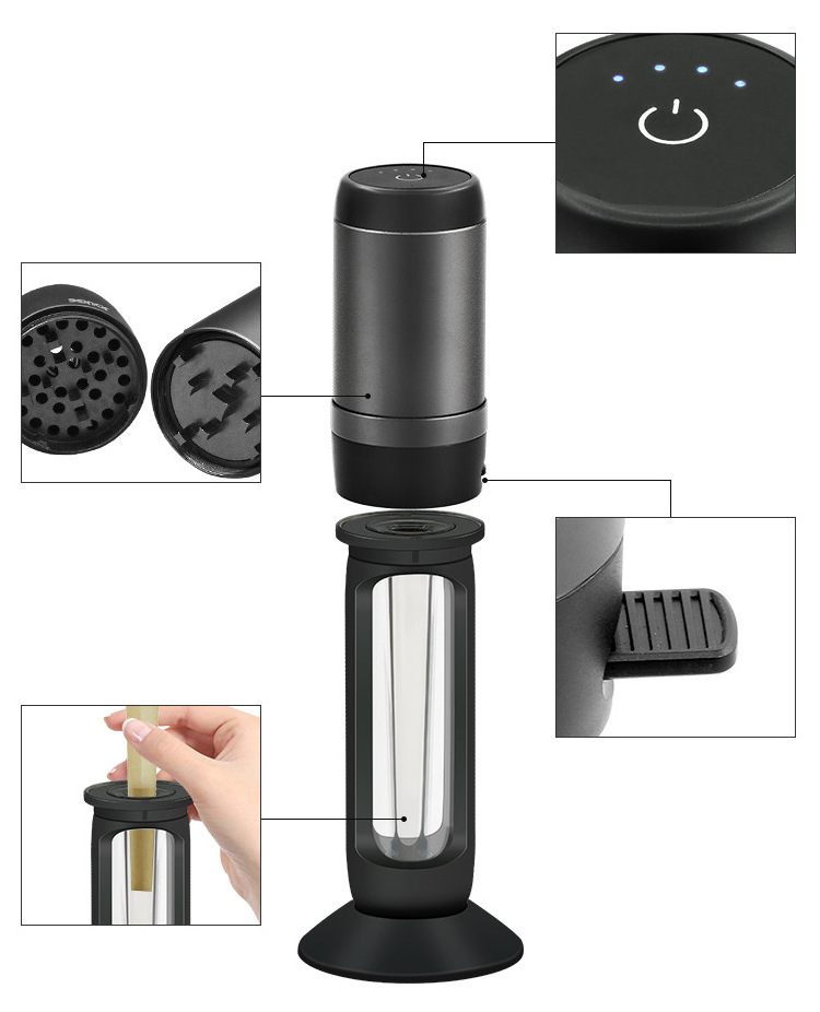 500Mah 2 In 1 Electric Grinders For Herb Electric Auto Filling Cigarette Rolling Machine