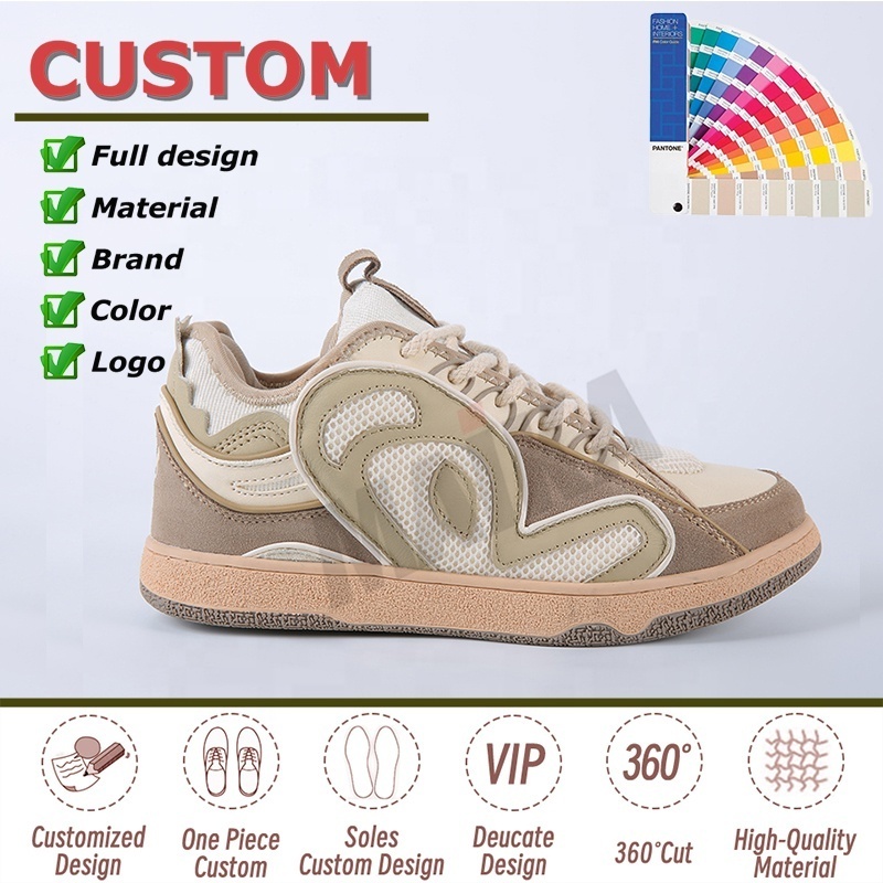 Original Custom Logo Retro Men Skateboard Walking Casual Breathable Mesh Suede Upper Sneakers Shoes For Low Top Designer Shoes