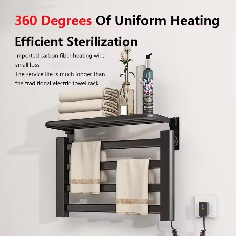 Modern anrun Towel Rod Timing Intelligent Control quality guarantee Storage Rack Sterilization Bathroom Electric Towel Rack