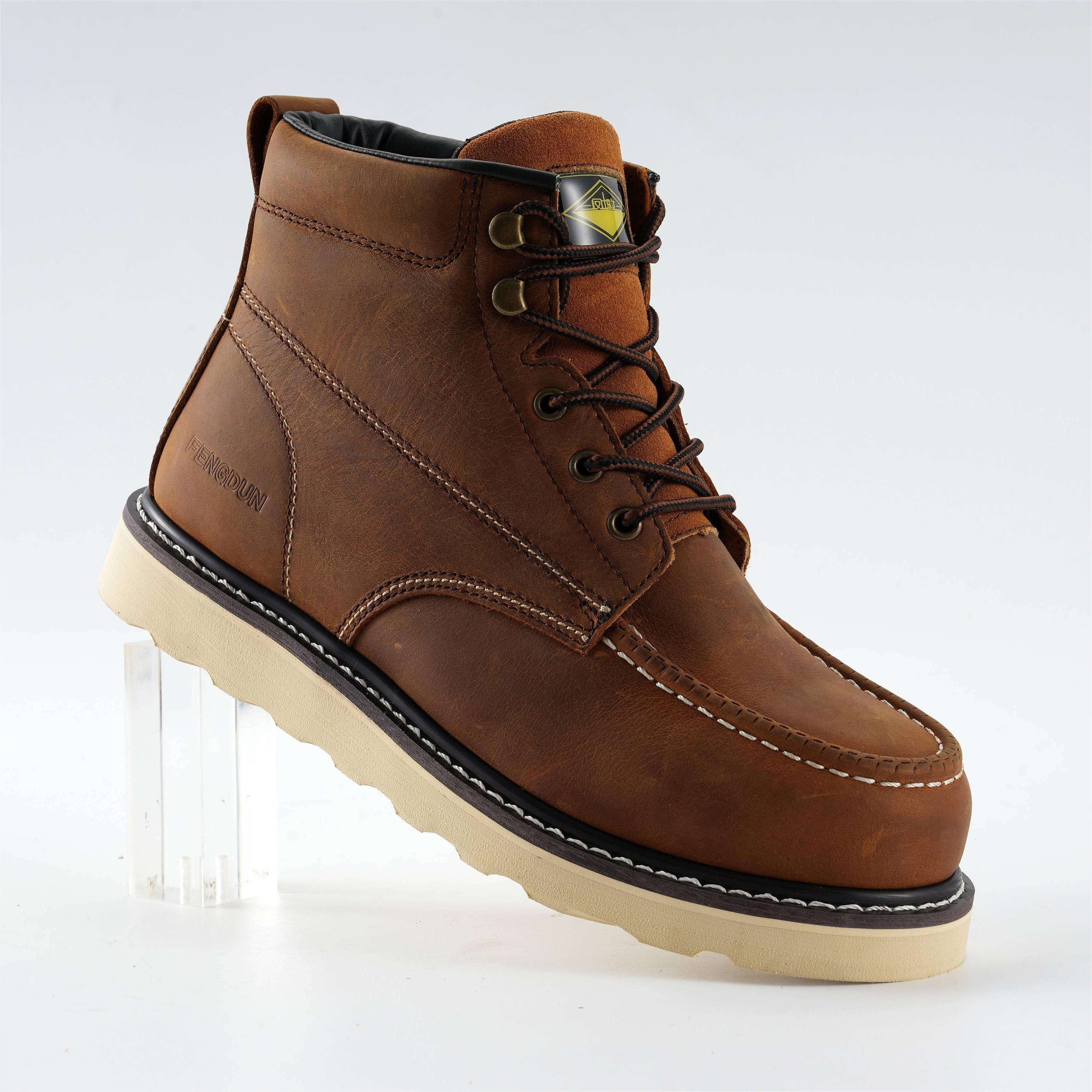 Zstep 2024 New style Crazy Horse Leather Light Weight EVA Phylon Sole Goodyear welted Work Boots safety boots