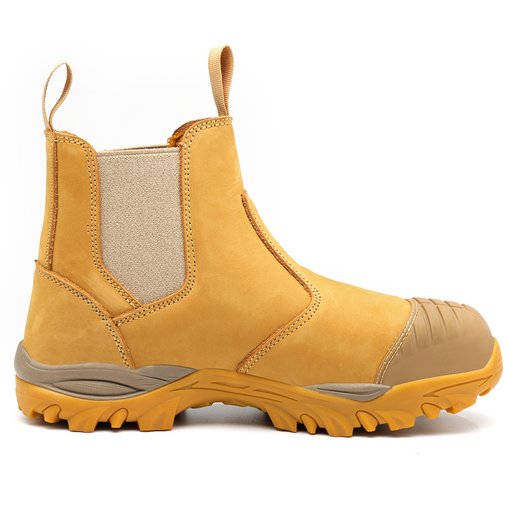 Safety boots safety shoes waterproof cat men work shoes wheat nubuck leather rock rooster footwear steel toe