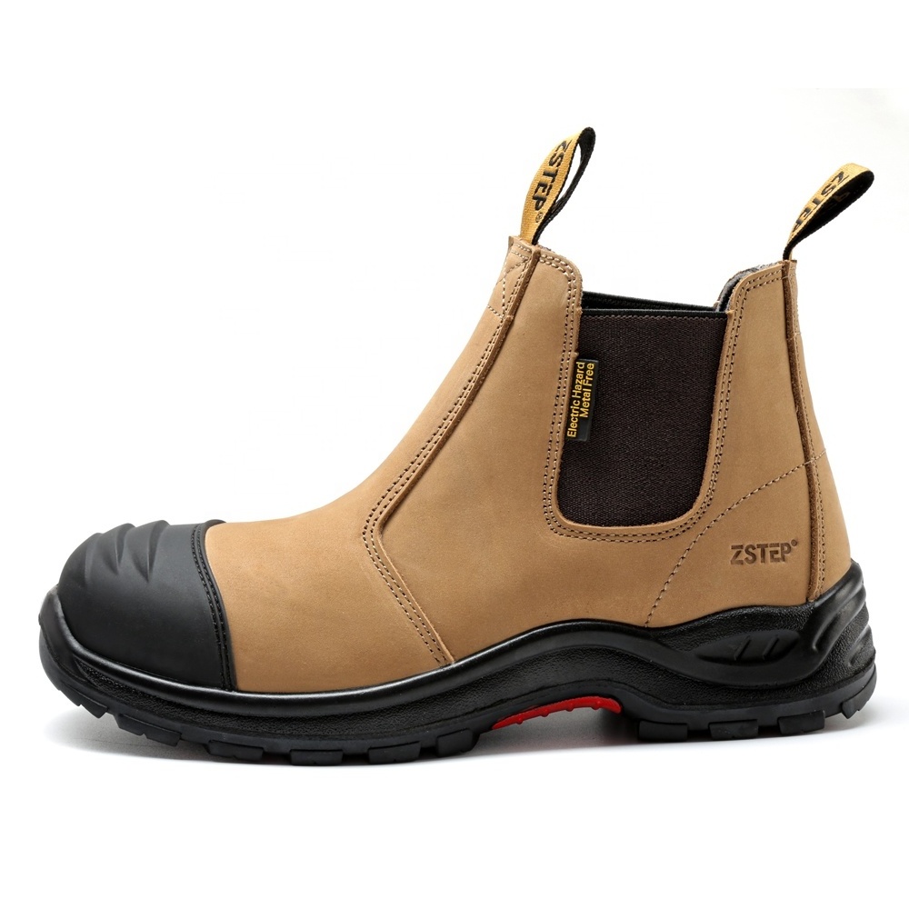 ZSTEP Brand ZS-T013 Australia Slip On Insulation 6KV 10KV EH Rubber Sole Plastic Toe Kev lar Chelsea Safety Work Boots Shoes