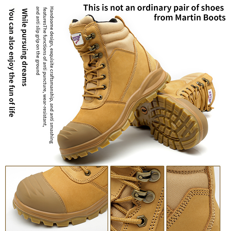 PU and TPU safety boots Work safety shoes steel toe cap anti silp anti punture S3 standard