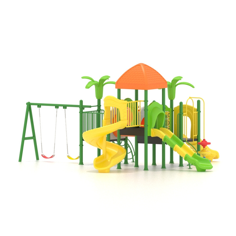 New Arrival Commercial Plastic Kids Play Large Swing Sets Playground Outdoor Slide Swing Playsets