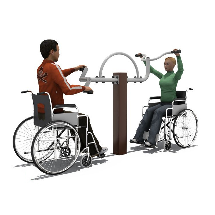 Disabled People with Wheelchair Pull-up and Hand Exercise Training Machine Disabled Outdoor Fitness Equipment