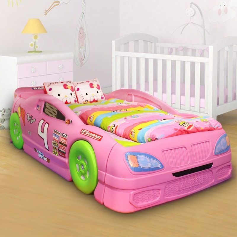 Best Selling Personal Style Funiture Bed Kindergarten Fashion Cartoon Racing Car Plastic Children's Car bed preschool Bed