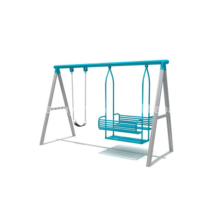 Kids plastic slide and swing combination outdoor playground kids swing