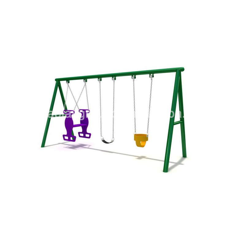 Kids plastic slide and swing combination outdoor playground kids swing