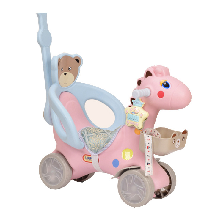 High Quality Plastic Kids Ride on car Walking Cartoon Toy Riding horse cheap baby Strollers, walkers