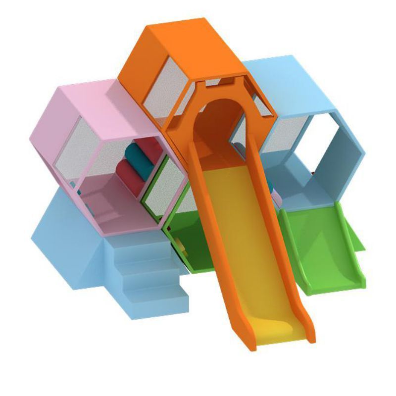 indoor soft Honeycomb slide indoor soft slide playground soft play stairs and slide