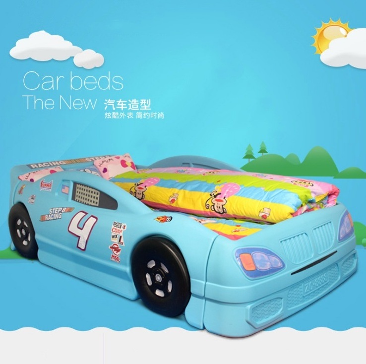 Best Selling Personal Style Funiture Bed Kindergarten Fashion Cartoon Racing Car Plastic Children's Car bed preschool Bed