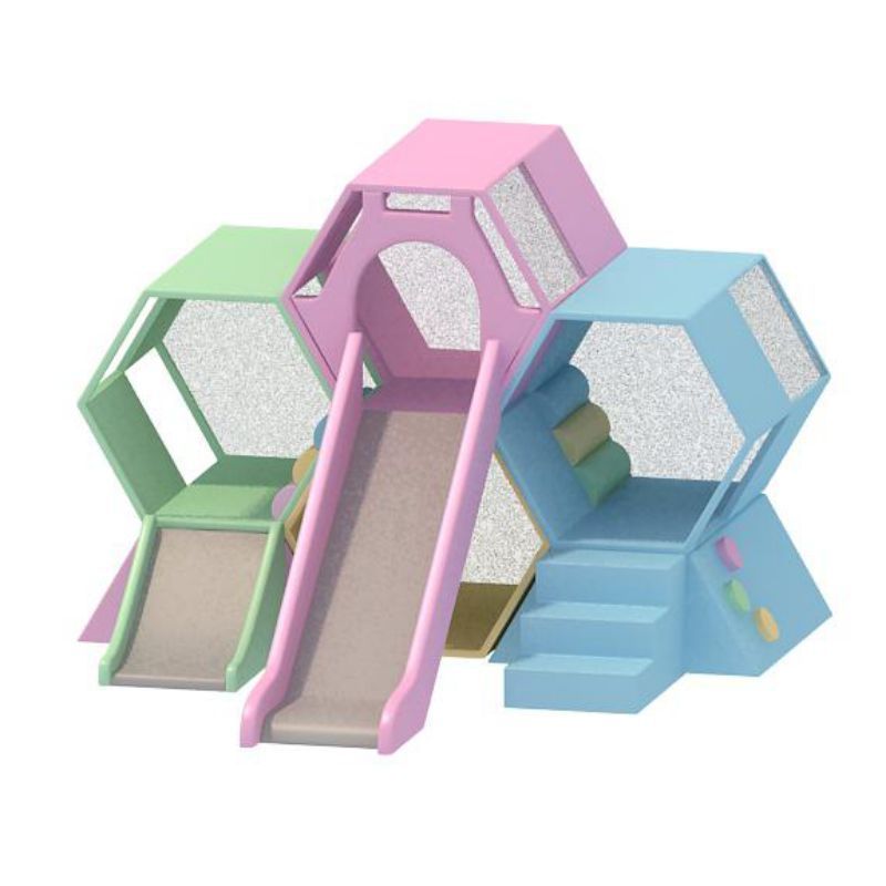 indoor soft Honeycomb slide indoor soft slide playground soft play stairs and slide