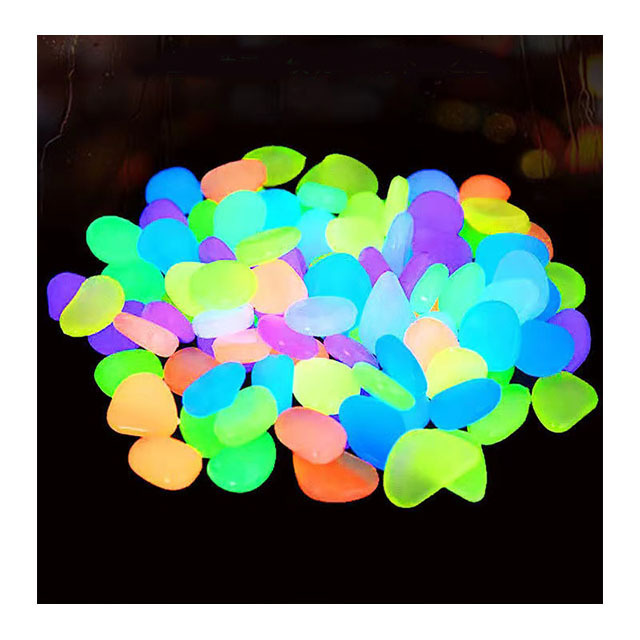 Hebei Hot sale natural self luminous stone decoration luminous stones glowing sand and stones in the dark