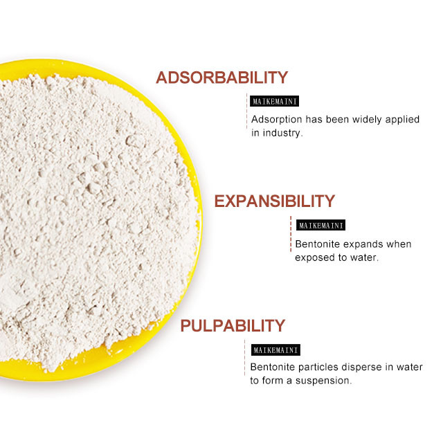 Bentonite for well drilling mud