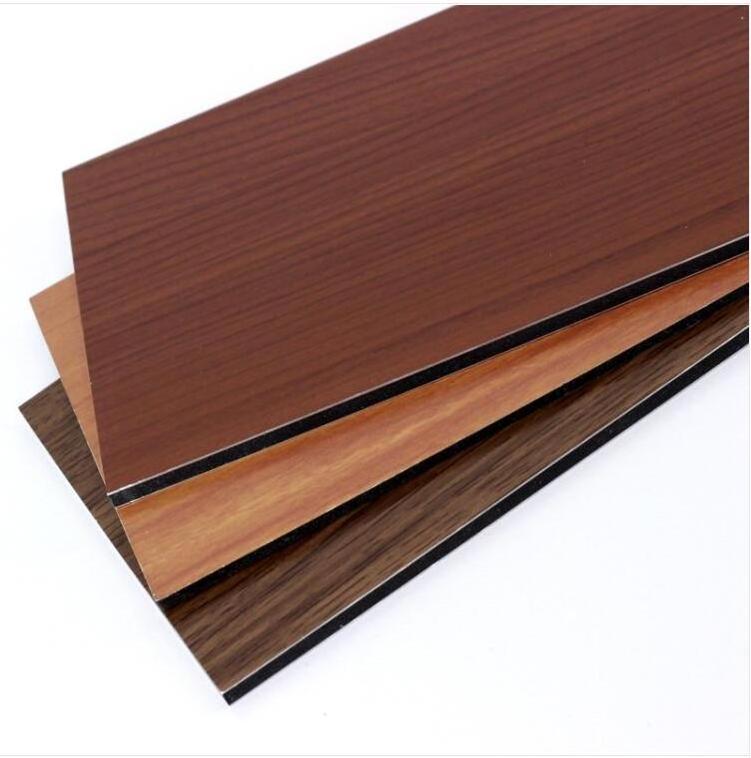 factory price wood color 3mm thickness wall panel acm acp aluminum composite panel