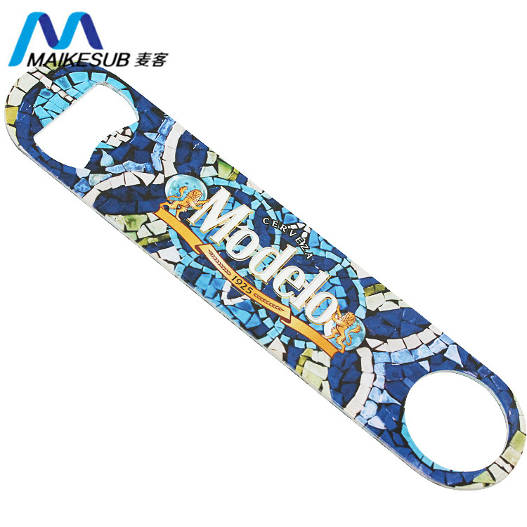 Custom Bar Blade Sublimation Beer Speed Bottle Opener With Vinyl Covered