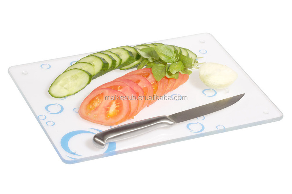 Square shape sublimation blank glass cutting board for heat press printing