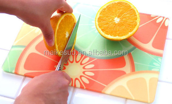 Square shape sublimation blank glass cutting board for heat press printing