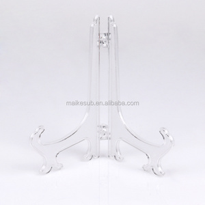 8"plastic plate stand, clear acrylic plate display stand