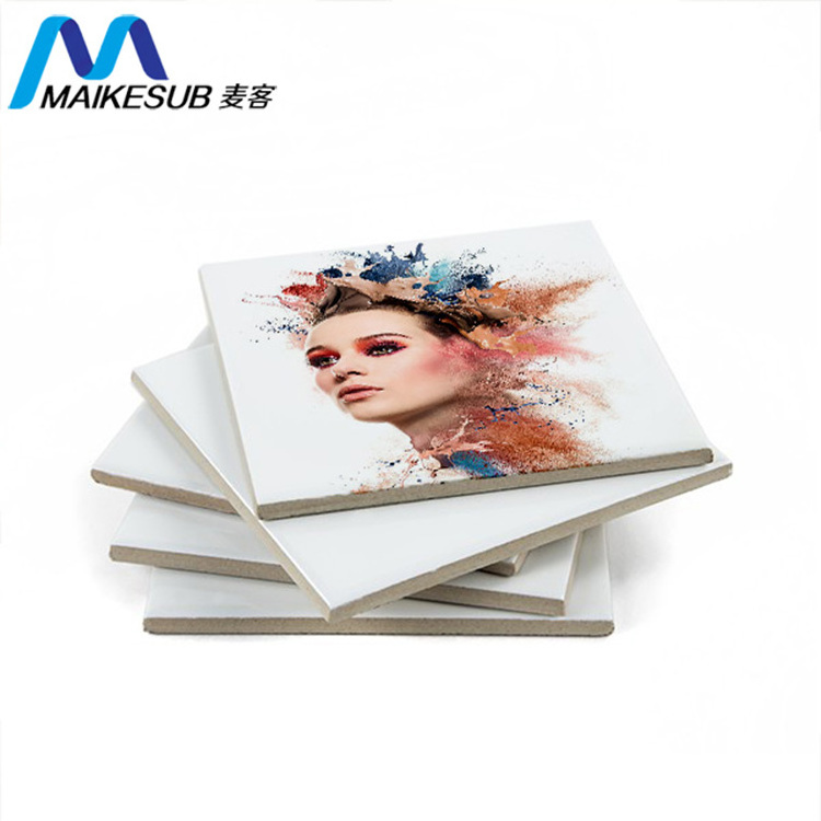 Warehouses 6*6 inch sublimation customized designs ceramic tiles and heat transfer ceramic tile for printing photos