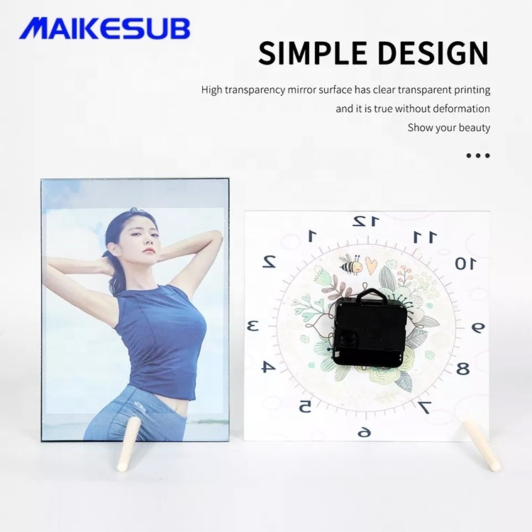 Wholesale Luxury Home Decor Sublimation Blank Wall Clock Metal Photo Frame for Holiday Gifts for Valentine's Day