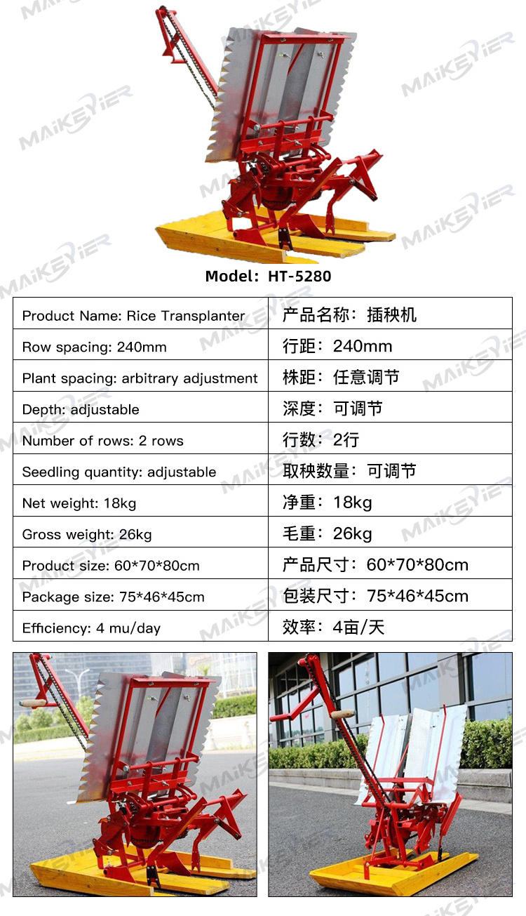 Transplanter Rice Agricultural Farm Use Rice Transplanter Rice Paddy Planter Planting Machine For Sale