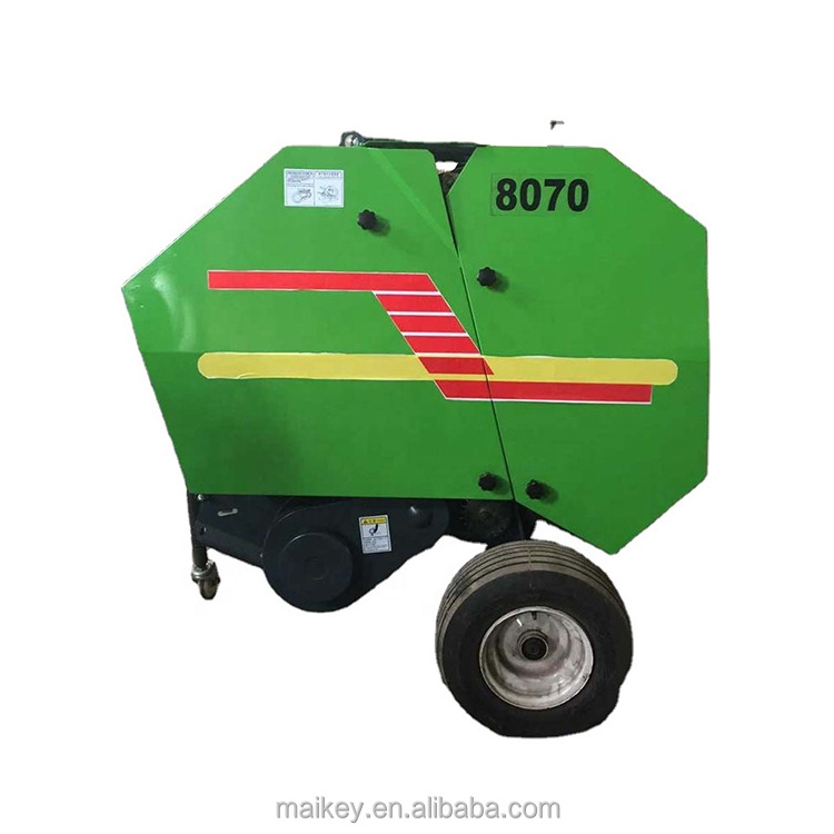 European Standard Hay Round Alfalfa Hay Net Round Straw Baler Mini Round Hay Baler 870 For Mini Tractor Use