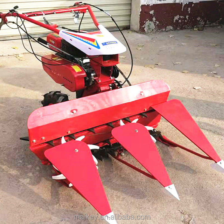 Walking Tractor Silage Bean Grain Cane Grass Lavender Chilli Sesame Maize Barley Harvesting Small Reaper Harvester For Sale