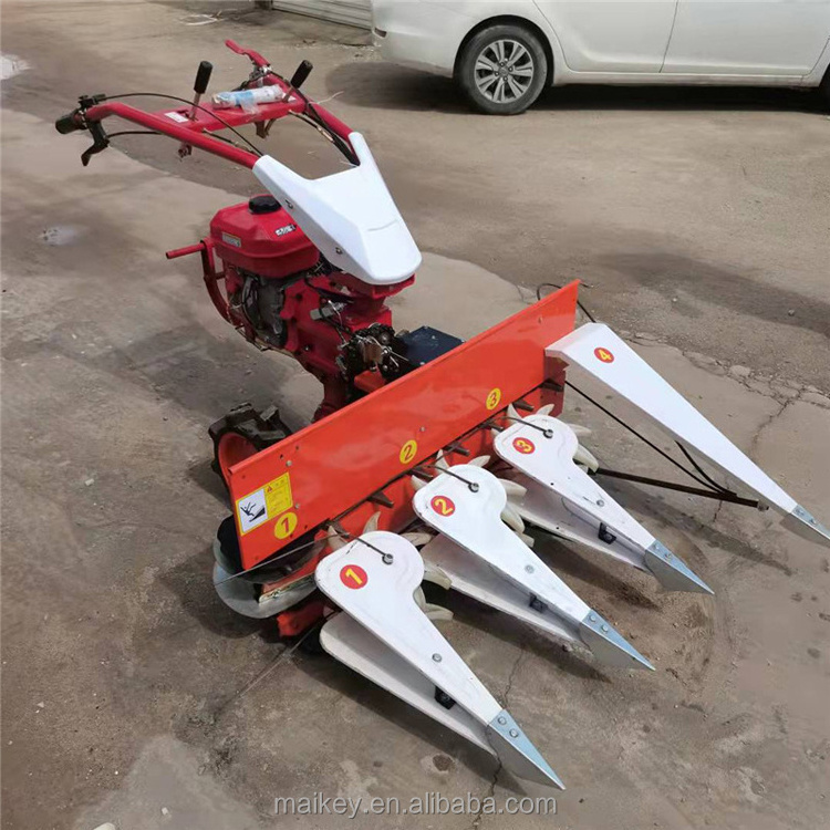 Bean Rice Wheat Harvesting Hand Operated Wheat Reaper Binder Machine Paddy Swather Alfalfa Wormwood Harvester For Small Land