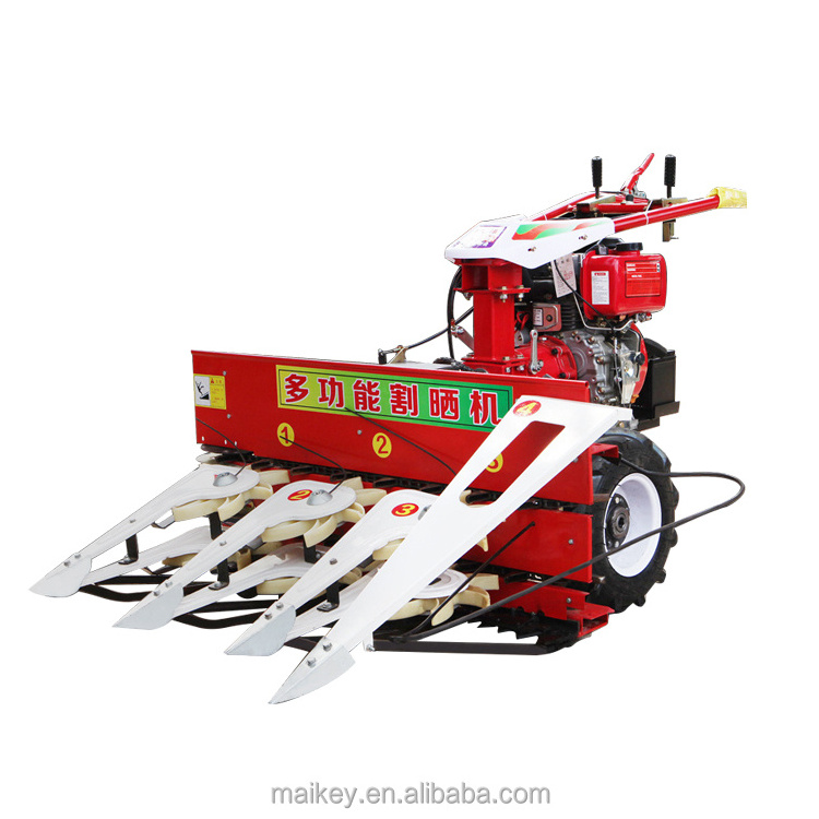 Bean Rice Wheat Harvesting Hand Operated Wheat Reaper Binder Machine Paddy Swather Alfalfa Wormwood Harvester For Small Land