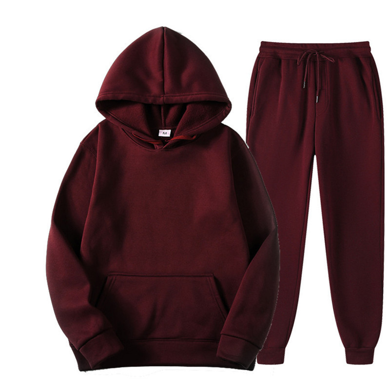 Custom Jogger Set Men's Hoodie Sweatpants Two Piece Jogging Suit Women Tracksuits Cotton Sportswear Set Unisex Sweatsuit