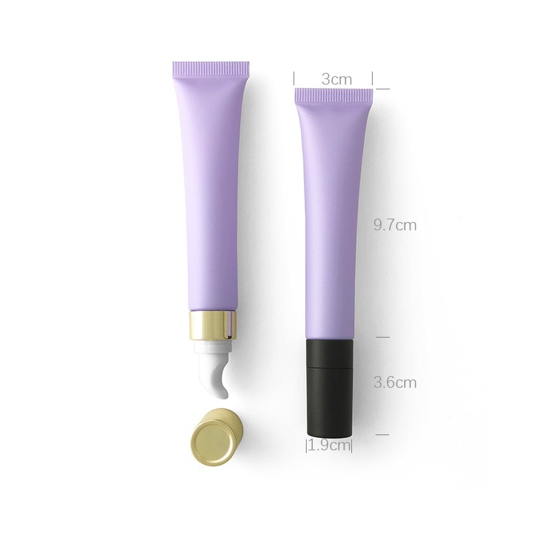 20g Airless Pump Lotion Squeeze Tube Matte Purple Squeeze Lip Gloss Tubes Eye Cream Refillable Cosmetic Soft Plastic Tube