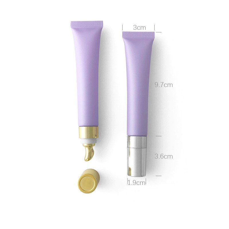 20g Airless Pump Lotion Squeeze Tube Matte Purple Squeeze Lip Gloss Tubes Eye Cream Refillable Cosmetic Soft Plastic Tube