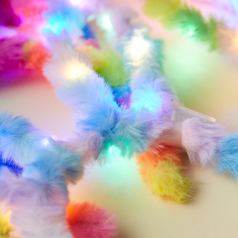 glowing toy New Arrivals Luminous Garland Flashing Wreath Angel Feather Headdress Girl Colorful Led Headband