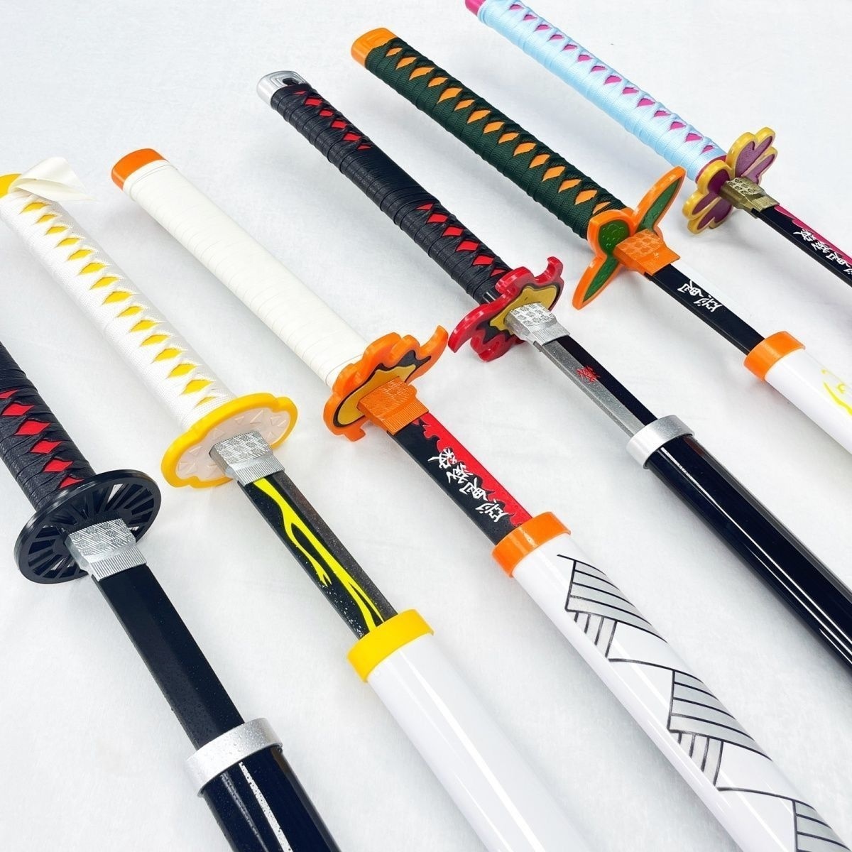 Toy Swords Anime Demon Slayer Cosplay Prop Sanemi Shinazugawa Toy Katana Sword Metal