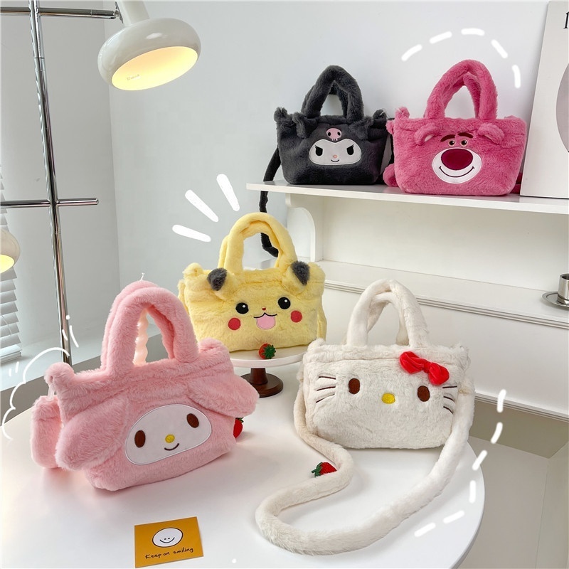 Stuffed Animal Toys  Kawaii Sanrios Plush Bag Kuromis My Melodie Cinnamorolls Anime Handbags  Hello KT Kitties Stuffed Backpack