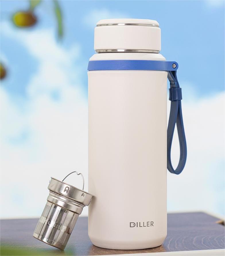 Arrival double wall vacuum flask insulated stainless steel water bottles with infuser vehicle-mounted sports kettle