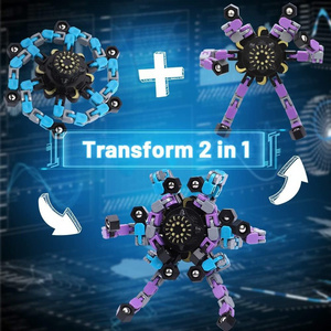 Free Sample Fidget Spinner Transformable Chain Robot Toy Spinner For Adults And Kids Fidget Spinner