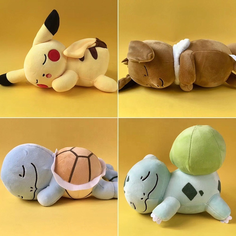 Stuffed Animal Toys Wholesale Custom Design Cotton sleeping posture Kawaii Animal Stitch Stuffed Plush Toys of Pikachu