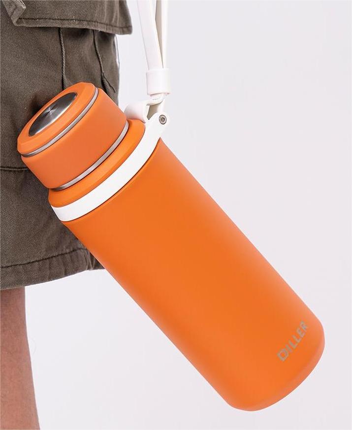 Arrival double wall vacuum flask insulated stainless steel water bottles with infuser vehicle-mounted sports kettle