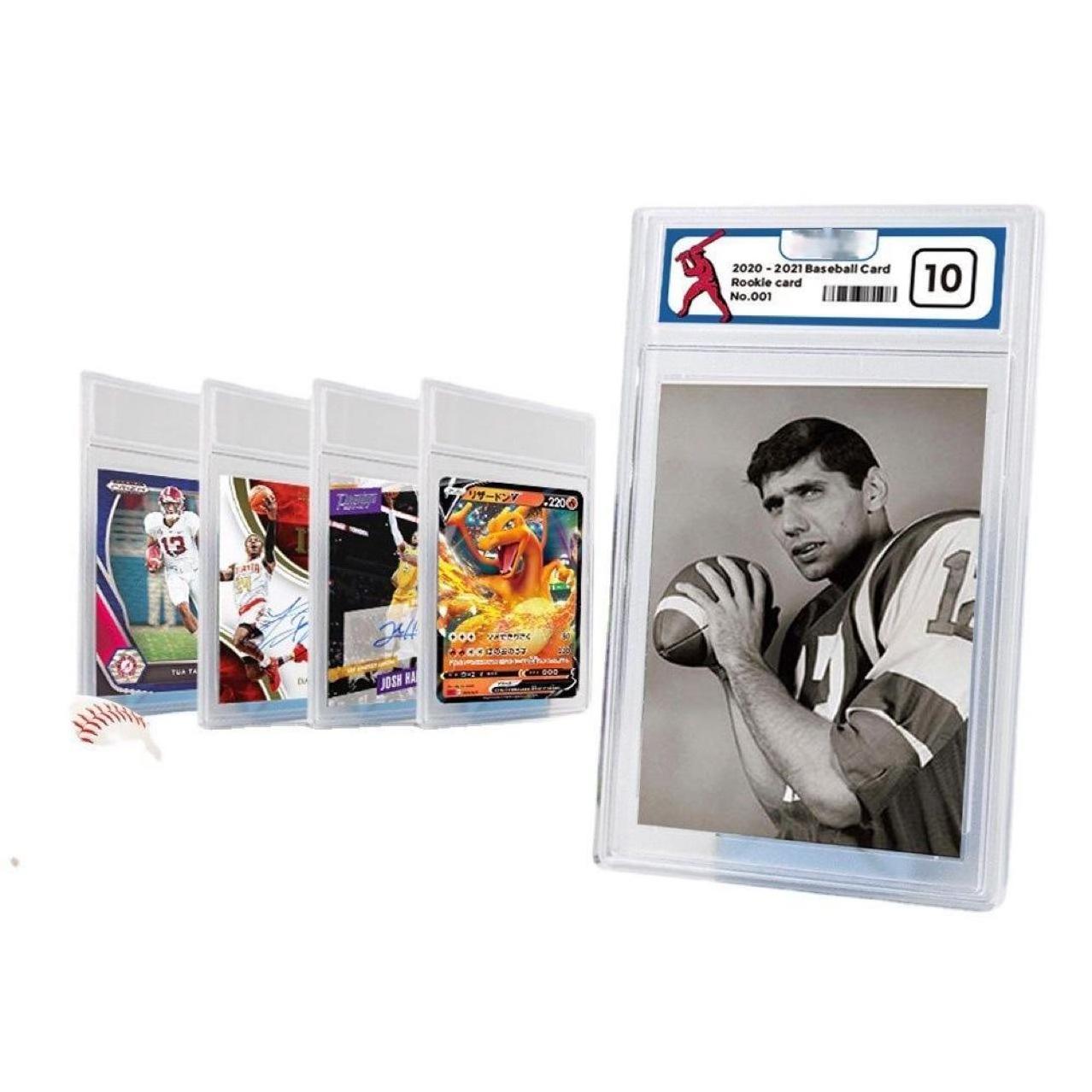 Anime peripheral Sturdy Texture Acrylic Case Graded Clear Plastic Holds Standard Bricks Display Sports Graded Card Brick