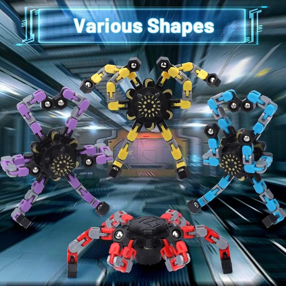 Free Sample Fidget Spinner Transformable Chain Robot Toy Spinner For Adults And Kids Fidget Spinner