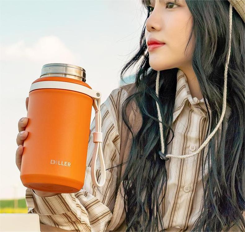 Arrival double wall vacuum flask insulated stainless steel water bottles with infuser vehicle-mounted sports kettle