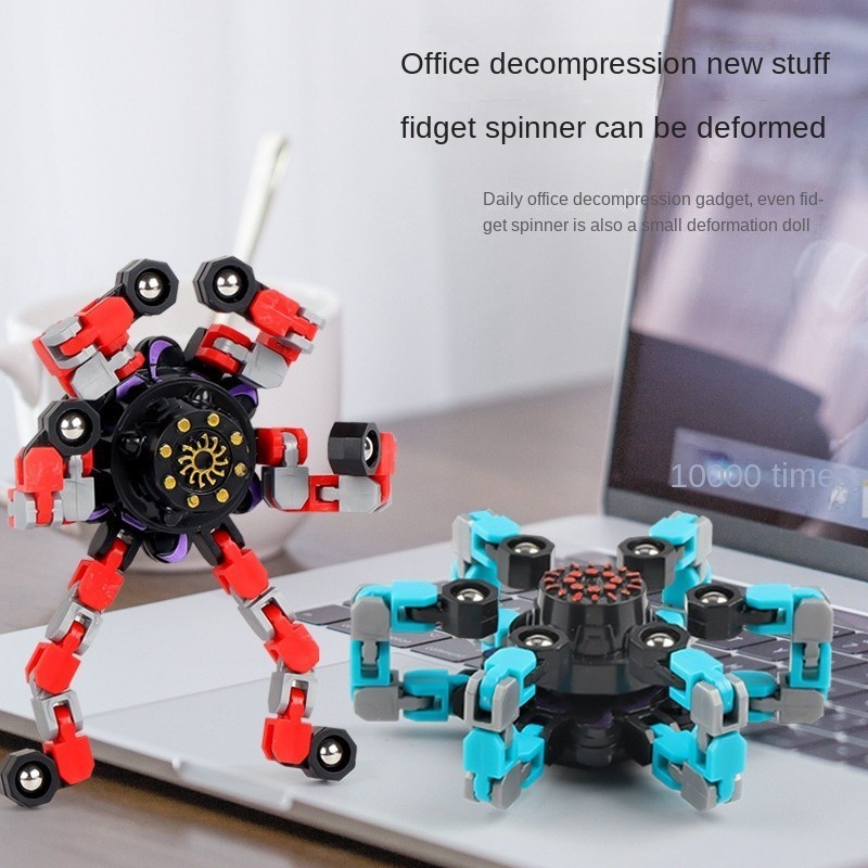 Free Sample Fidget Spinner Transformable Chain Robot Toy Spinner For Adults And Kids Fidget Spinner